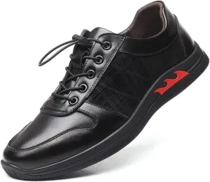 Mens Lace-up Sneakers Business Loafers Casual Shoes Comfort Walking for Male Work Office Dress Leather Slip-on Fashion Driving Loafer