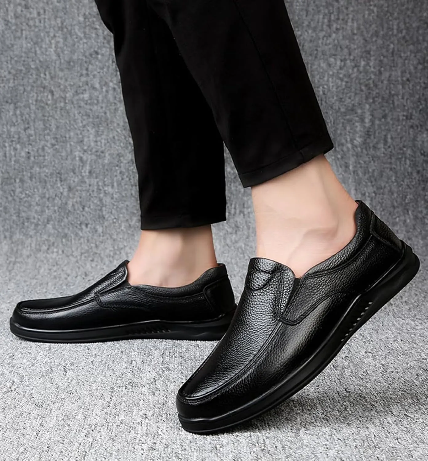 Men's Leather Loafer Shoes Walking Driving Shoes Outdoor Hiking Shoes Business Shoes