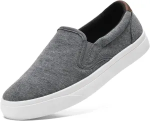Men's Slip On Loafers Classic Canvas Shoes Casual Comfortable Flat Leisure Vintage Breathable Lightweight Dress Walking Sneakers