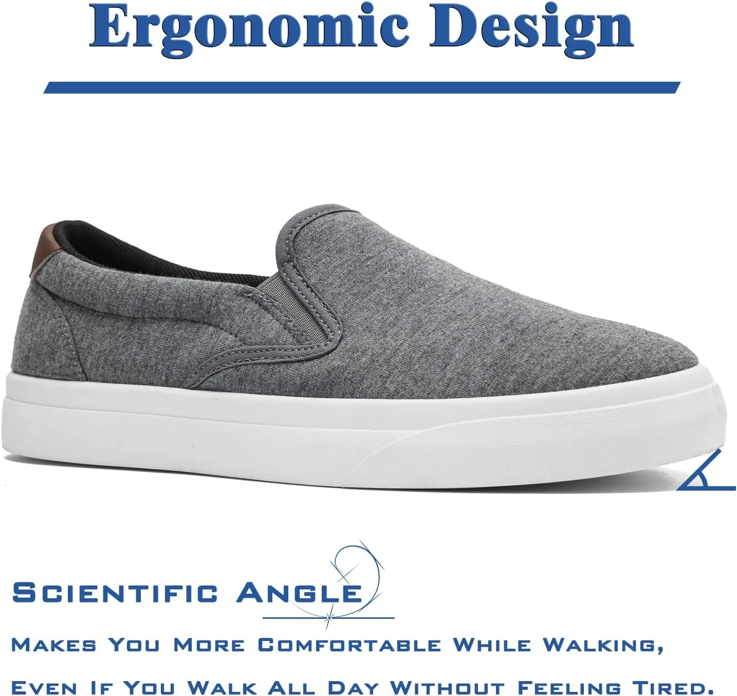 Men's Slip On Loafers Classic Canvas Shoes Casual Comfortable Flat Leisure Vintage Breathable Lightweight Dress Walking Sneakers