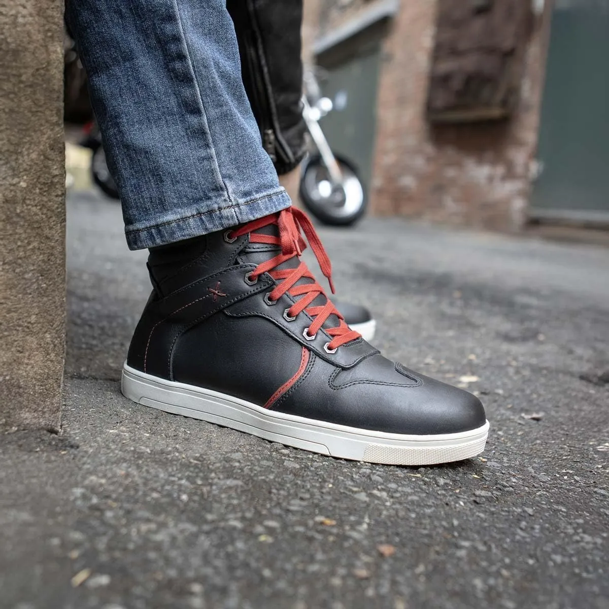 Milwaukee Leather Men's Motorcycle Reinforced Street Biker Casual Riding Shoes Leather Suede Canvas - 9