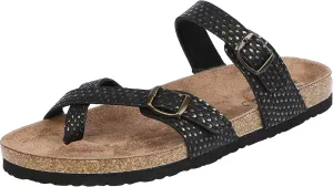 Northside Womens Anya Leather Strap Cork Sandal