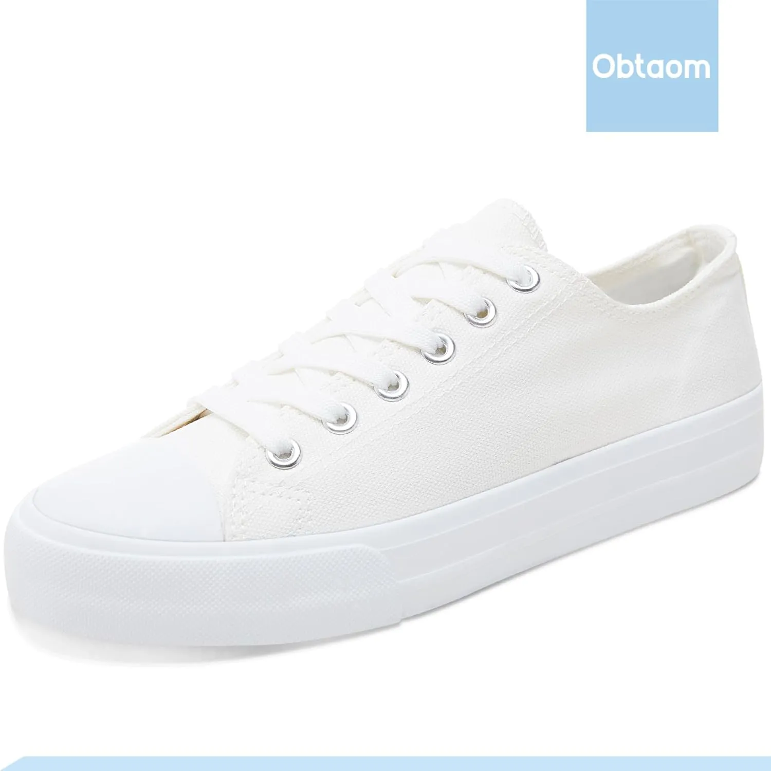 Obtaom Unisex Canvas Shoes Low Top Fashion Sneakers Slip on Walking Shoe