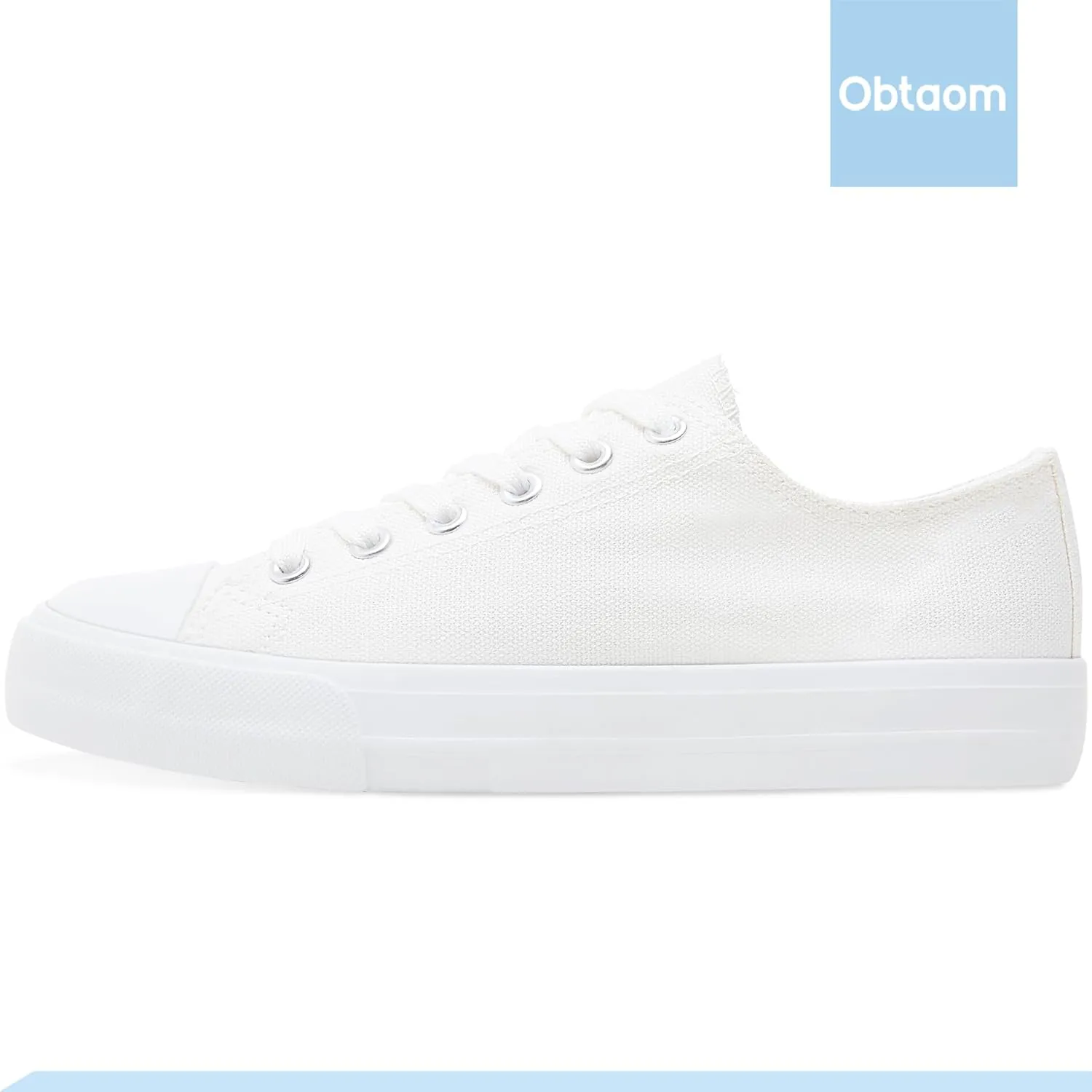 Obtaom Unisex Canvas Shoes Low Top Fashion Sneakers Slip on Walking Shoe