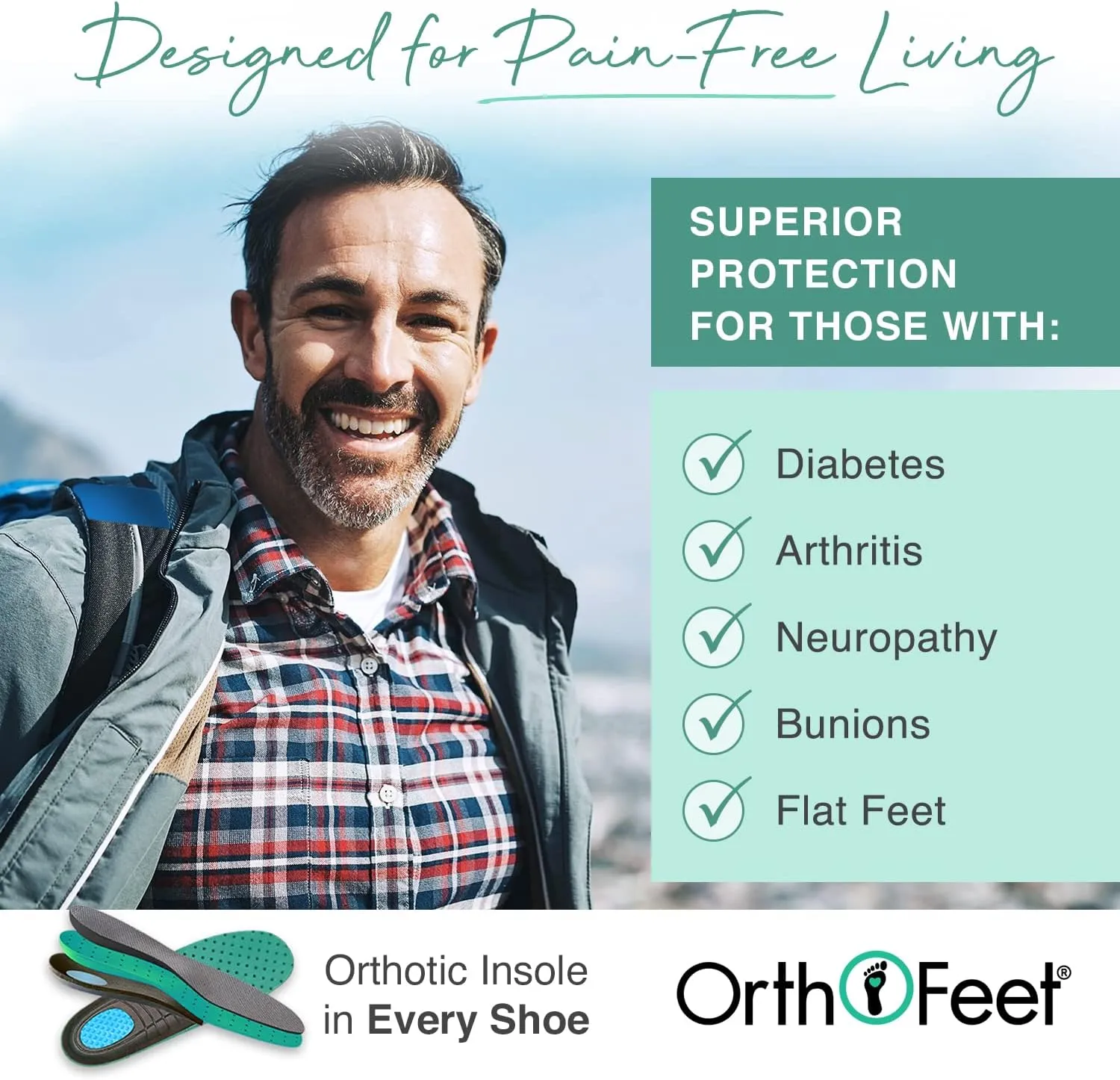 Orthofeet Men's Orthopedic Leather Ryder Boots