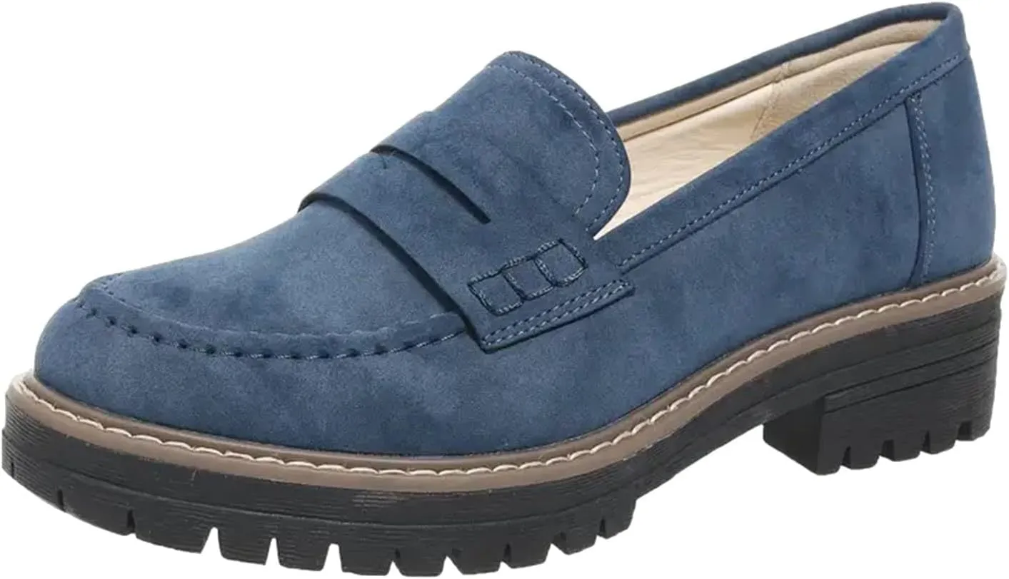 Orthoture-Orthopedic Platform Loafers Women's Slip on Penny Shoes Comfy Suede Platform Chunky Moccasin Shoes