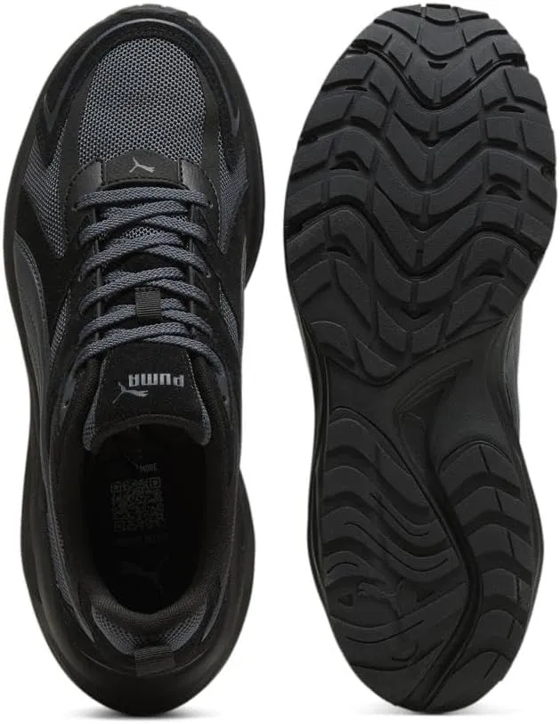 PUMA Men's Hypnotic Leather Shoes, Black-Strong Gray, 10.5