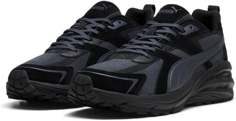 PUMA Men's Hypnotic Leather Shoes, Black-Strong Gray, 10.5