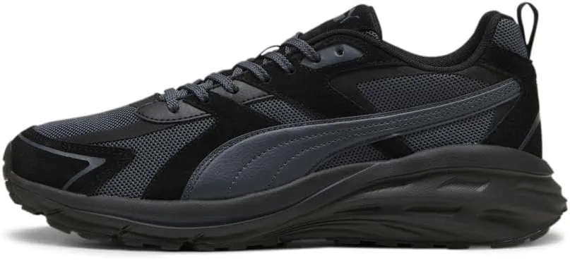 PUMA Men's Hypnotic Leather Shoes, Black-Strong Gray, 10.5