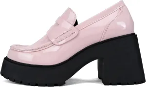 Soda “AMP” ~ Women Round Toe Slip-On Lug Sole High Heel Penny Loafer Shoe