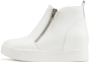 Soda Taylor Hidden Wedge Sole Booties Ankle Heels Sneaker Shoes Side Zipper
