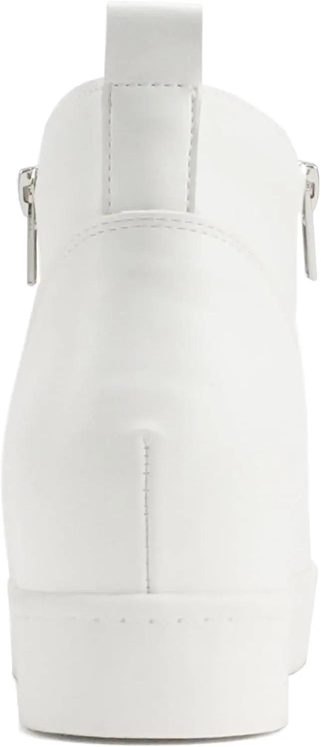 Soda Taylor Hidden Wedge Sole Booties Ankle Heels Sneaker Shoes Side Zipper