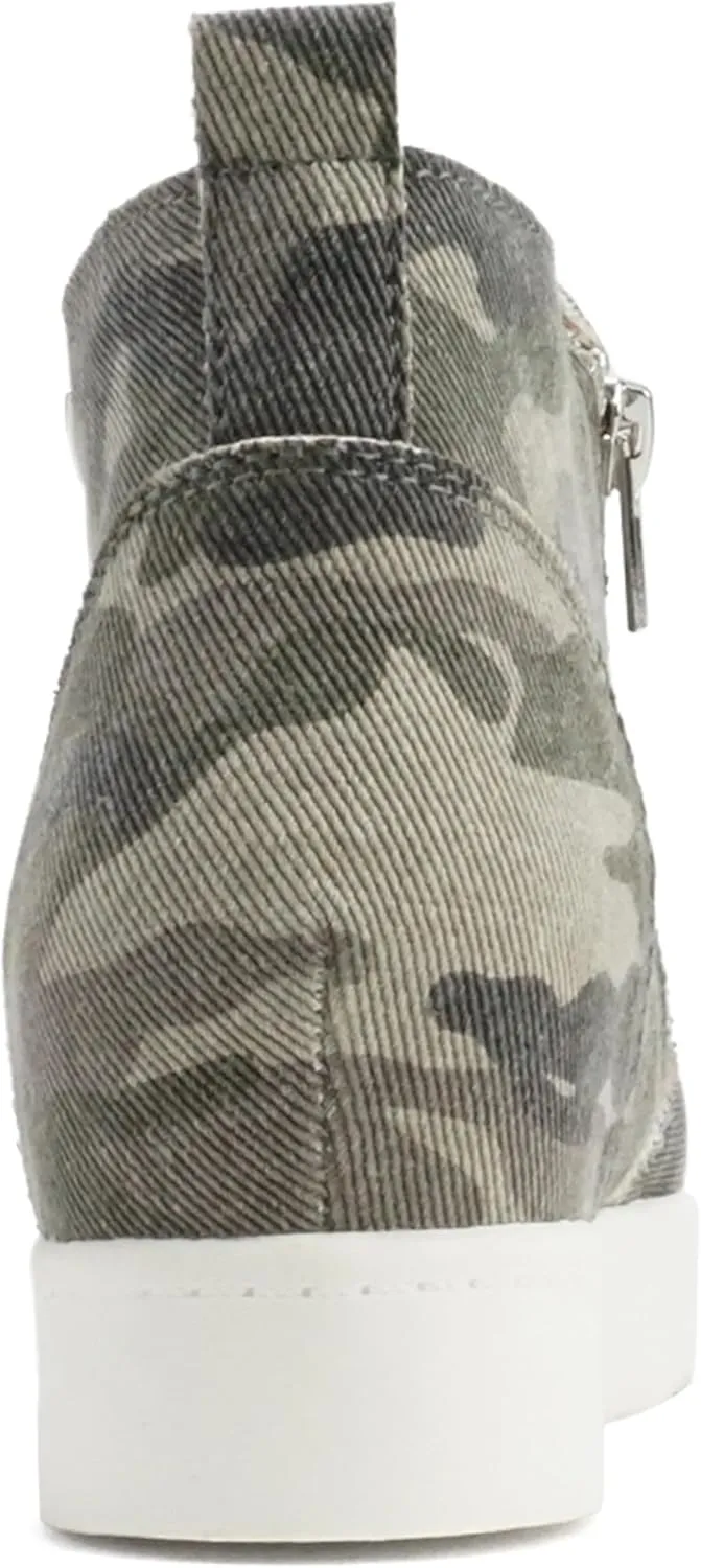 Soda Taylor Hidden Wedge Sole Booties Ankle Heels Sneaker Shoes Side Zipper