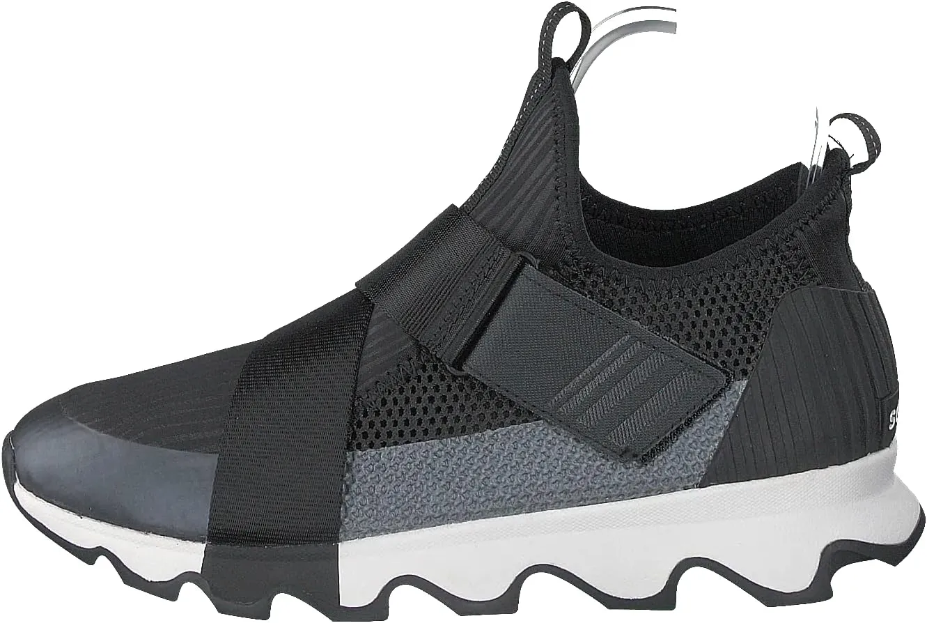 SOREL - Women’s Kinetic Sneak, Knit Sneaker with Scalloped Sole and Stretch Straps