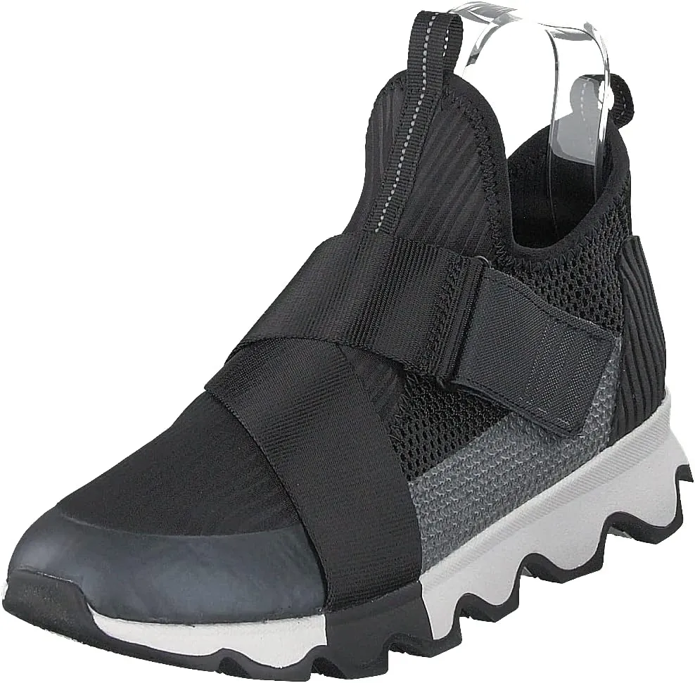 SOREL - Women’s Kinetic Sneak, Knit Sneaker with Scalloped Sole and Stretch Straps