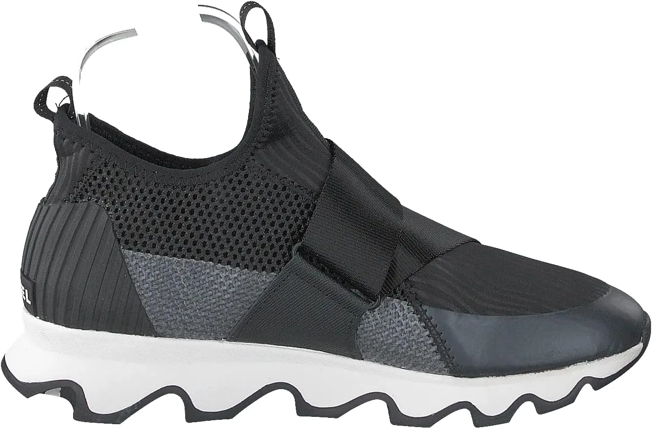 SOREL - Women’s Kinetic Sneak, Knit Sneaker with Scalloped Sole and Stretch Straps