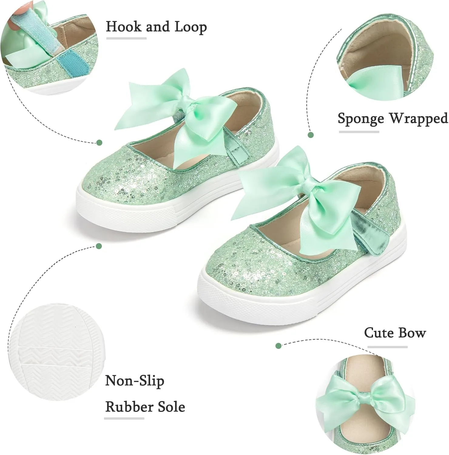 THEE BRON Toddler Shoes Girls Glitter Fashion Sneakers Sparkly Sequin Casual Shoes
