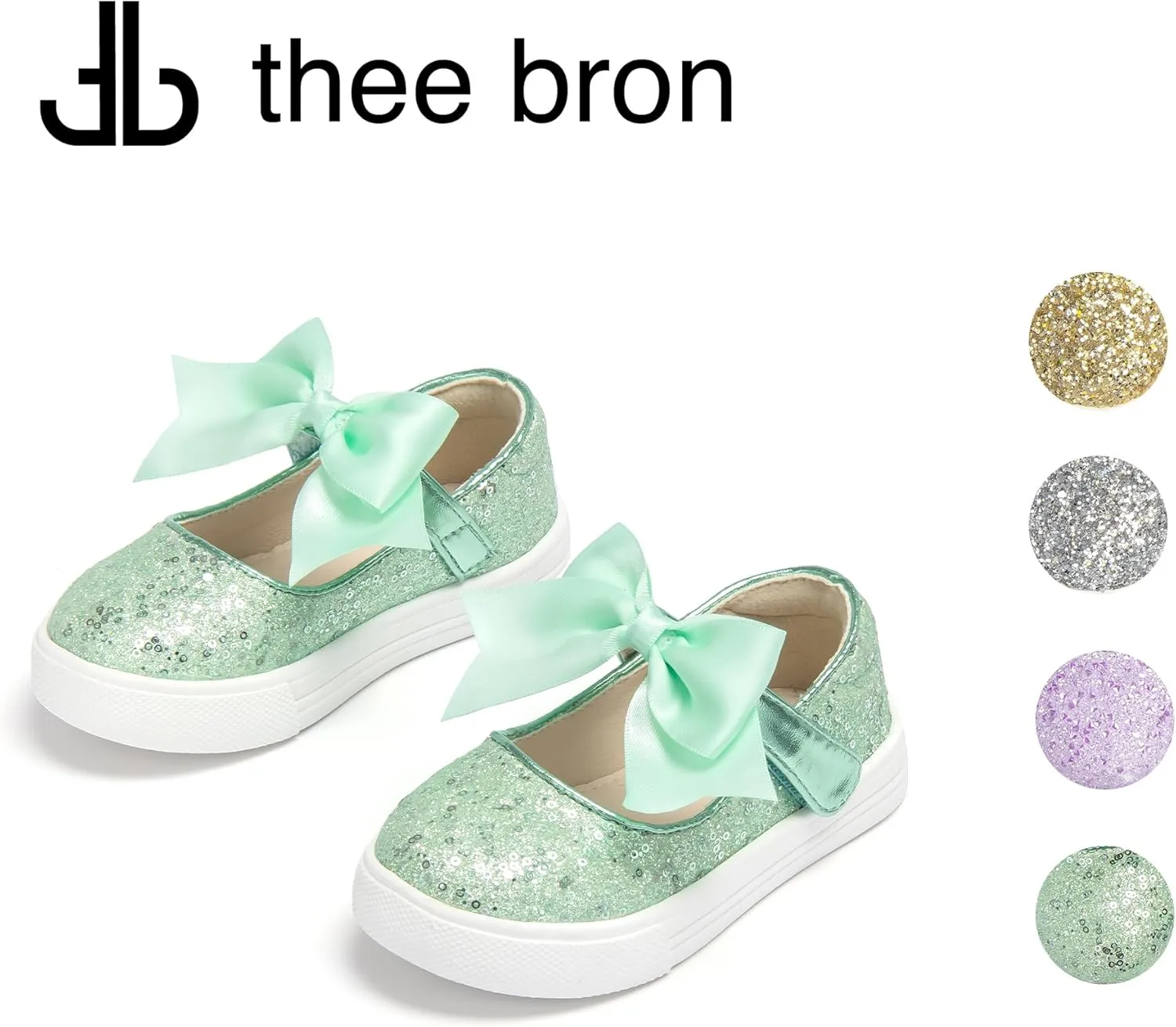 THEE BRON Toddler Shoes Girls Glitter Fashion Sneakers Sparkly Sequin Casual Shoes