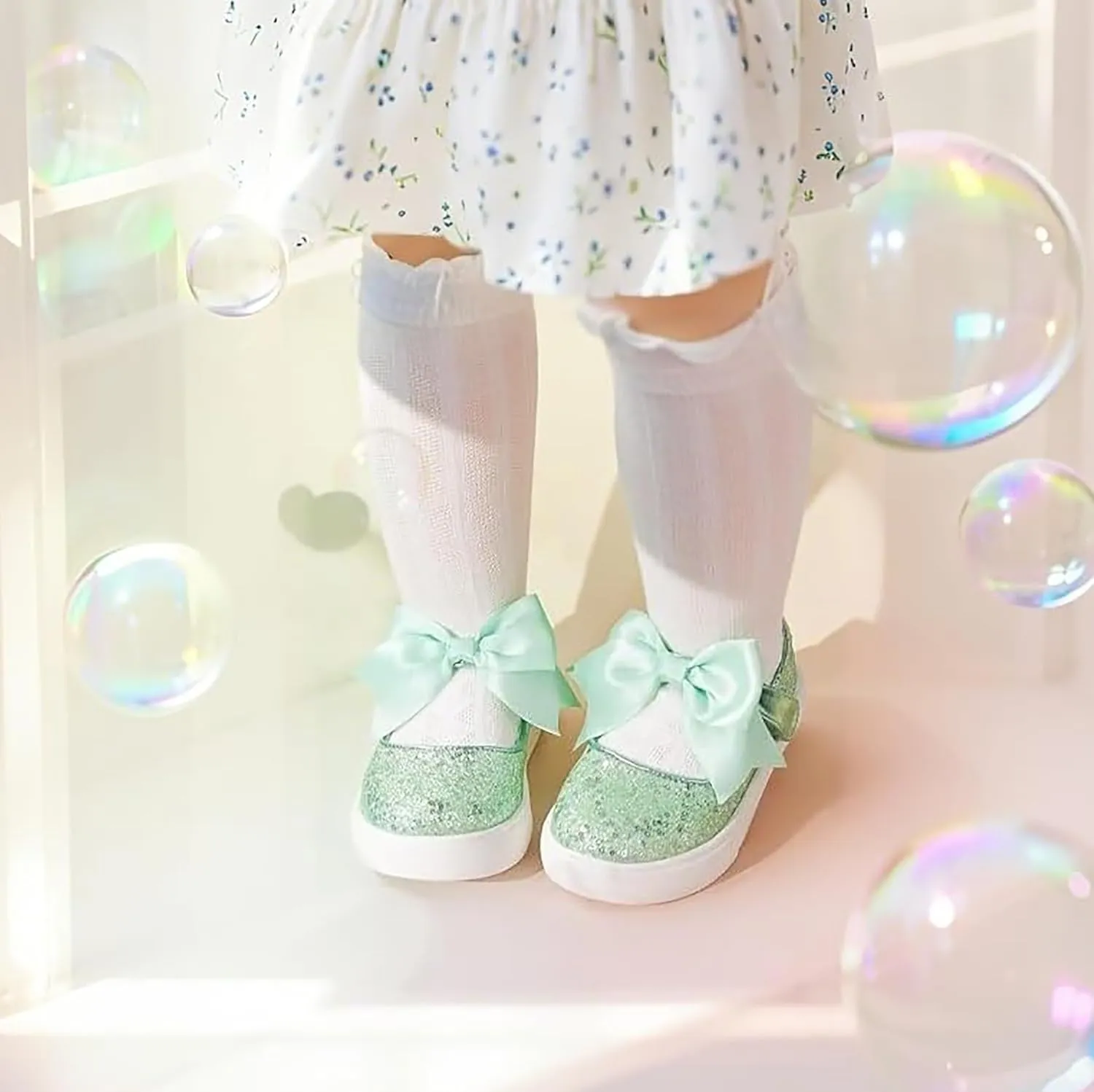 THEE BRON Toddler Shoes Girls Glitter Fashion Sneakers Sparkly Sequin Casual Shoes