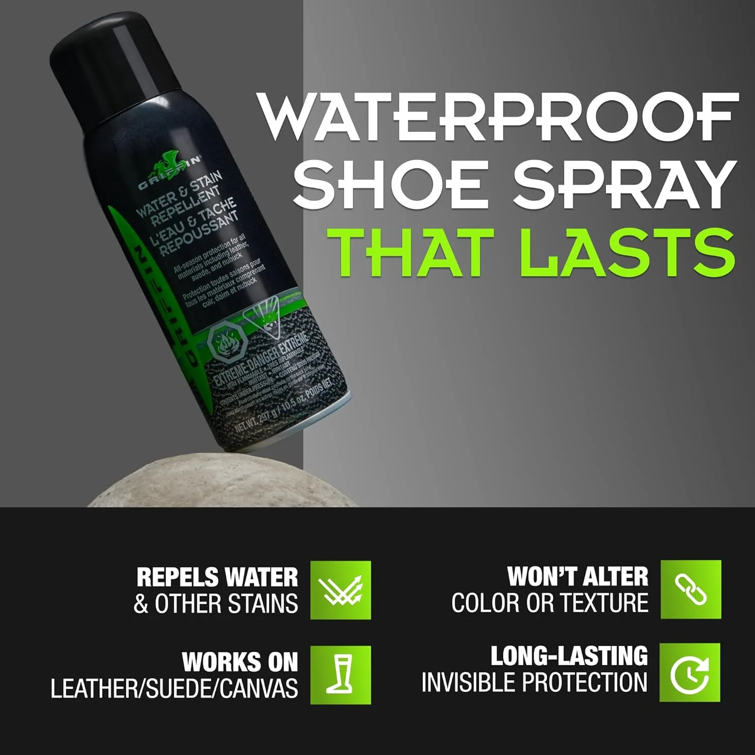 Water and Stain Repellent Spray - Protectant Spray to Repel Water for Shoes, Boots and Other Footwear