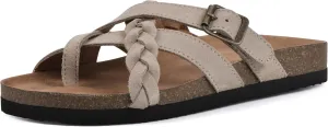 WHITE MOUNTAIN Women's Harrington Braided Signature Comfort-Molded Footbed Sandal