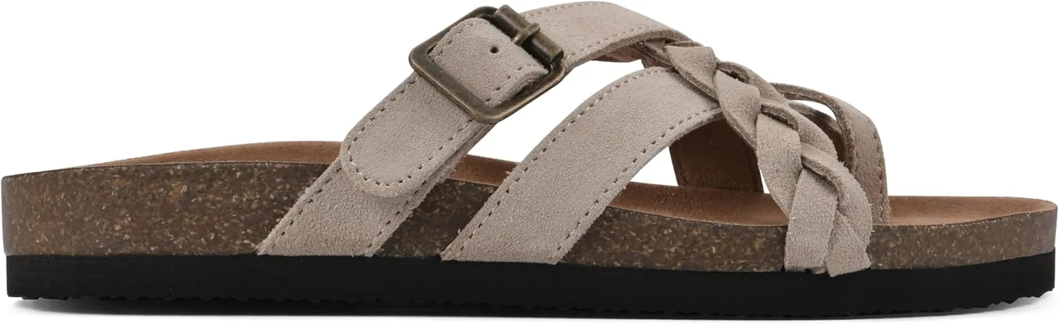 WHITE MOUNTAIN Women's Harrington Braided Signature Comfort-Molded Footbed Sandal