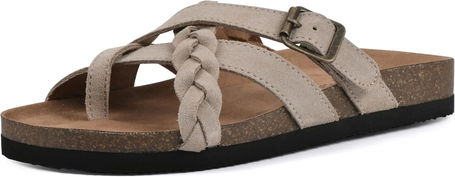 WHITE MOUNTAIN Women's Harrington Braided Signature Comfort-Molded Footbed Sandal