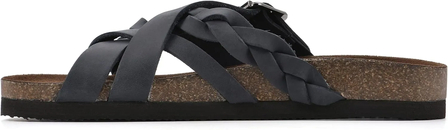WHITE MOUNTAIN Women's Harrington Braided Signature Comfort-Molded Footbed Sandal