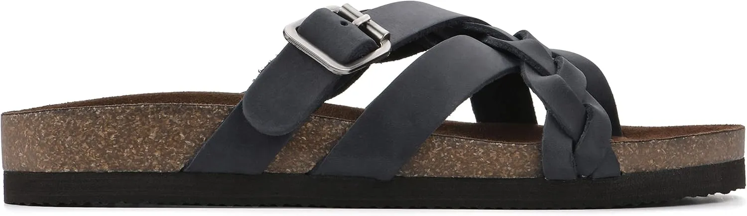 WHITE MOUNTAIN Women's Harrington Braided Signature Comfort-Molded Footbed Sandal