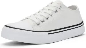 Women's Canvas Tennis Casual Walking for Women Fashion Sneaker Wide Toe Shoes