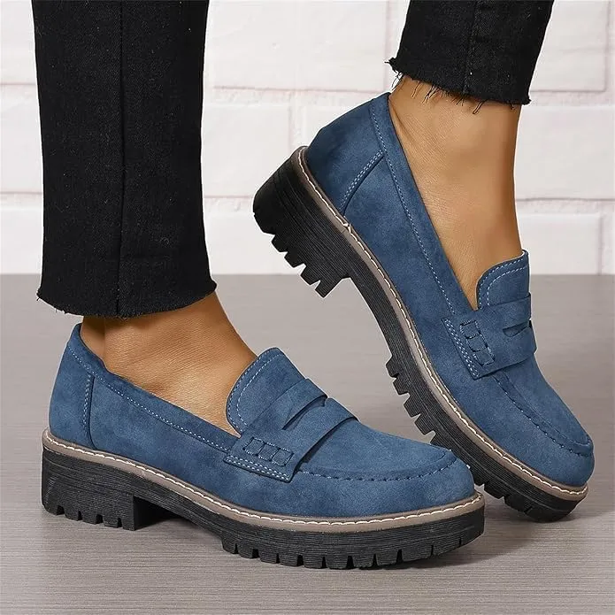 Womens Loafers Shoes Platform Chunky Penny Loafer Women's Slip-on Loafers Comfort Casual Fashion Business Work Shoes