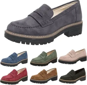 Womens Loafers Shoes Platform Chunky Penny Loafer Women's Slip-on Loafers Comfort Casual Fashion Business Work Shoes