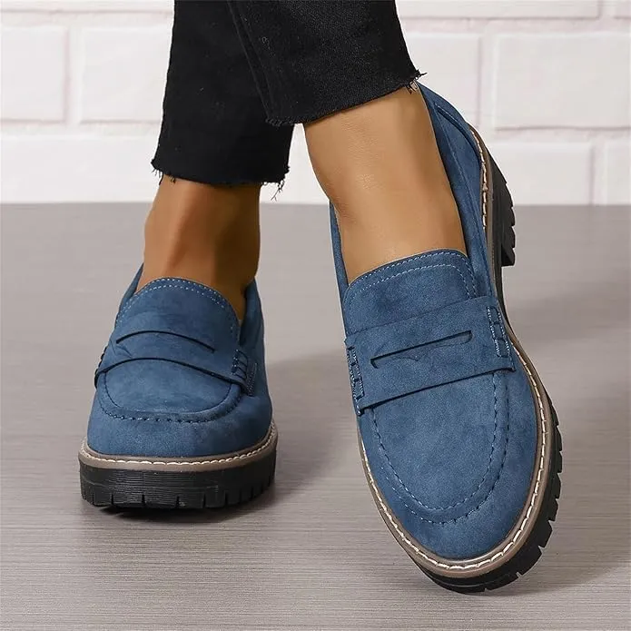 Womens Loafers Shoes Platform Chunky Penny Loafer Women's Slip-on Loafers Comfort Casual Fashion Business Work Shoes