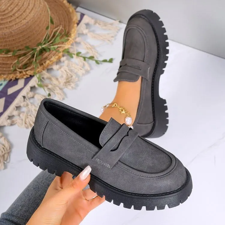 Womens Loafers Shoes Platform Chunky Penny Loafer Women's Slip-on Loafers Comfort Casual Fashion Business Work Shoes