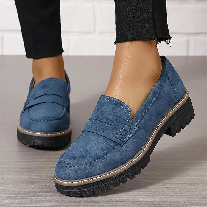 Womens Loafers Shoes Platform Chunky Penny Loafer Women's Slip-on Loafers Comfort Casual Fashion Business Work Shoes