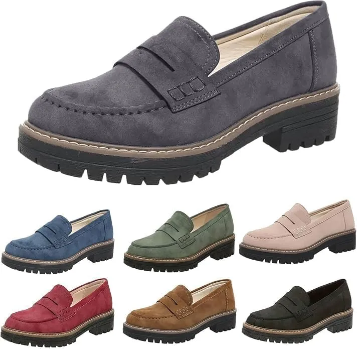 Womens Loafers Shoes Platform Chunky Penny Loafer Women's Slip-on Loafers Comfort Casual Fashion Business Work Shoes