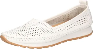 Women's Moccasin, White, 8