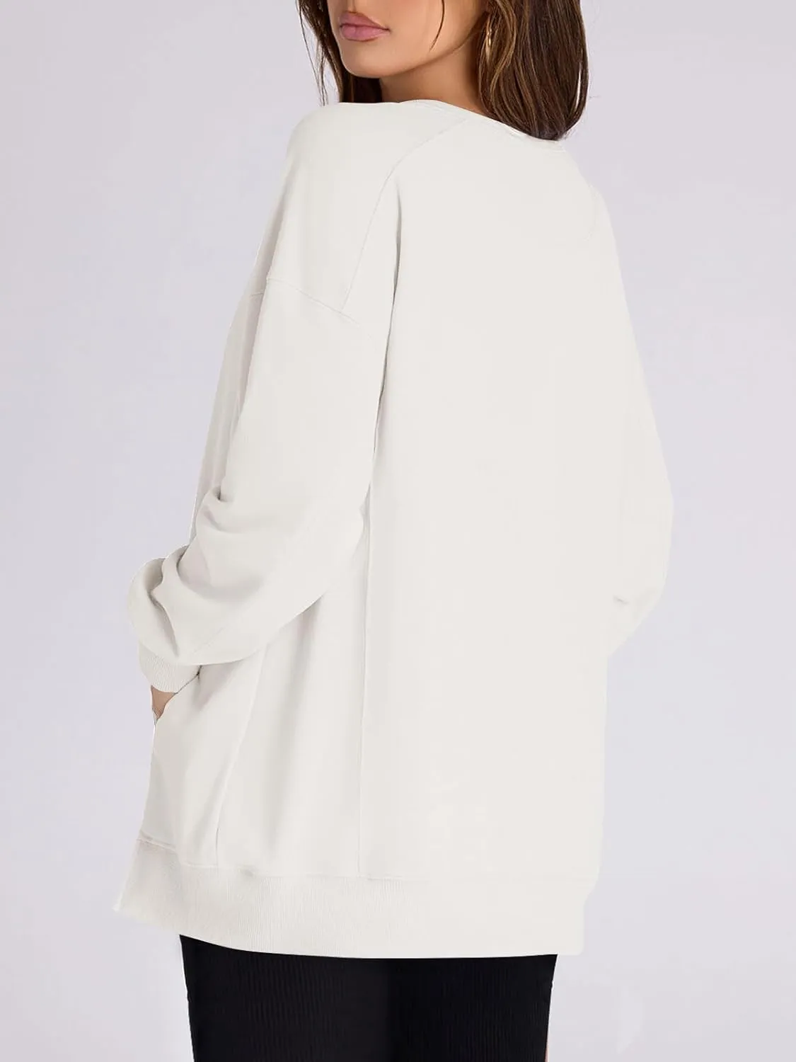 Yousify Womens Oversized Sweatshirts Crewneck Long Sleeve Pullover Tops Spring Sweaters 2025Y2K Clothes with Pockets