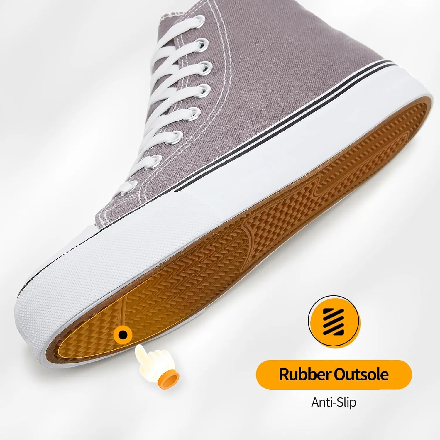ZGR Womens High Top Canvas Sneakers,Lace-up Canvas Shoes,Casual Tennis Walking Shoes
