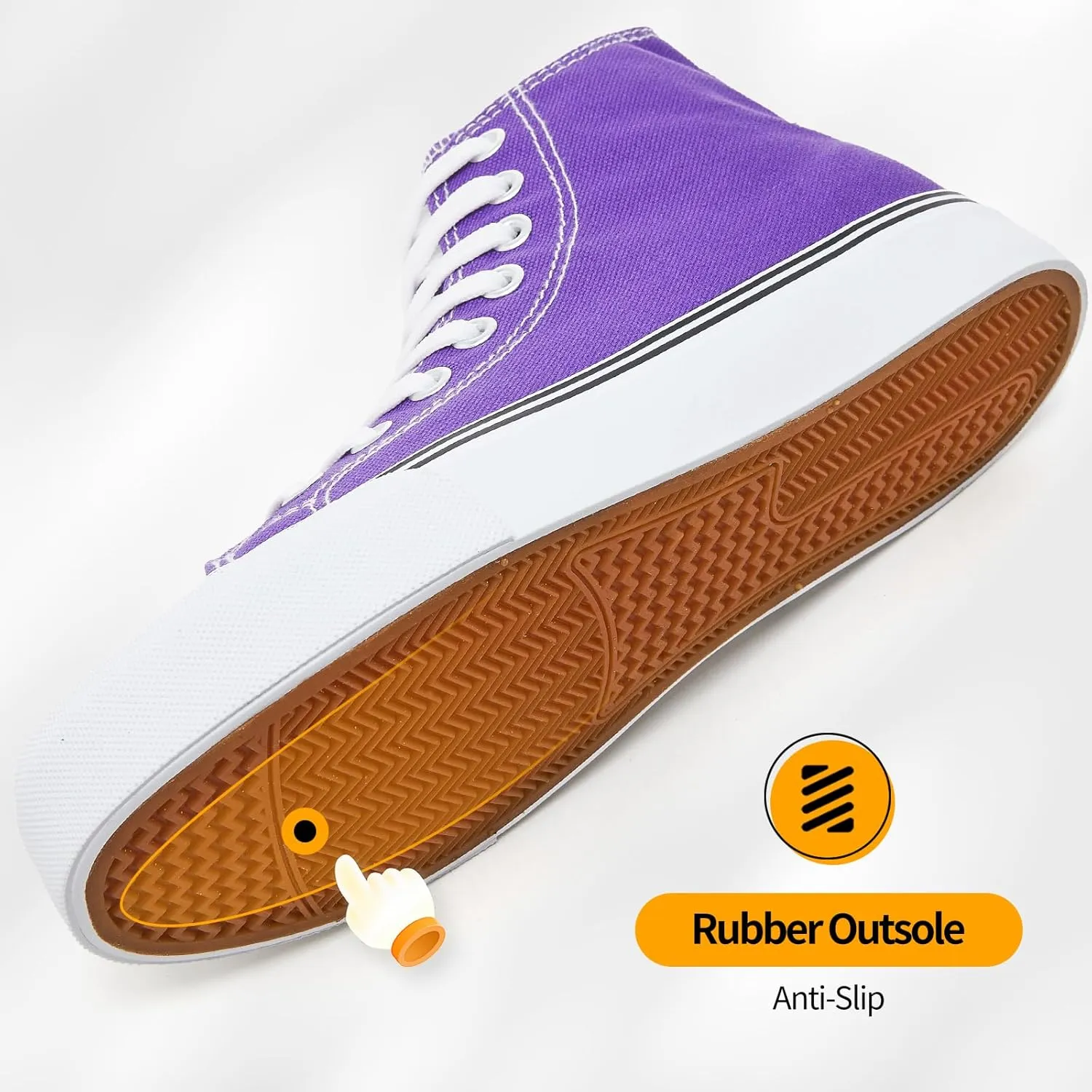 ZGR Womens High Top Canvas Sneakers,Lace-up Canvas Shoes,Casual Tennis Walking Shoes